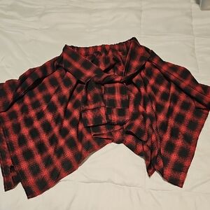 Red and Black Plaid Skirt